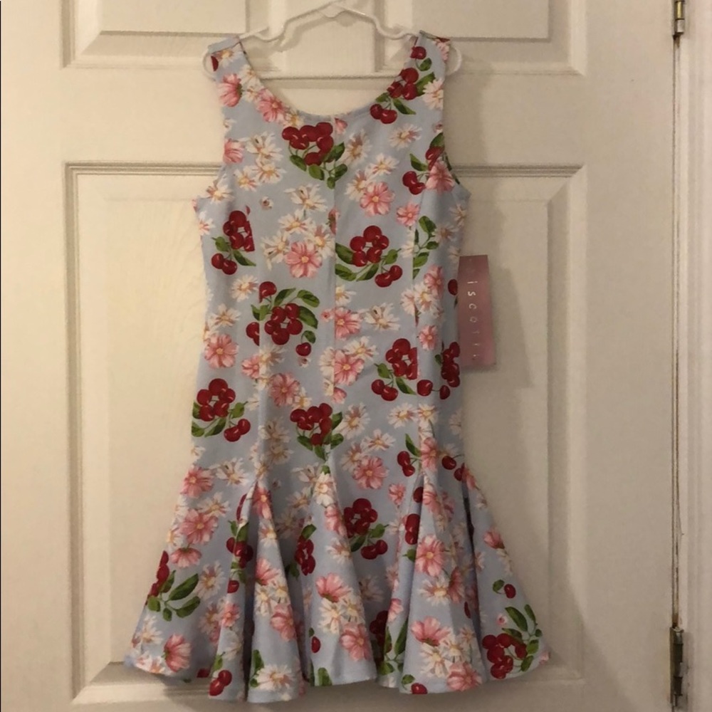 Scuba material skater dress